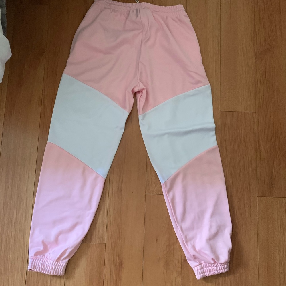 SOLD! ASOS Pink and White Joggers